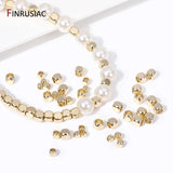 30PCS 14K Brass Cube Beads For DIY Jewelry Making Accessories