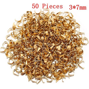 Stainless Steel Pendants Clips Clasps Bails for DIY Necklace Connectors