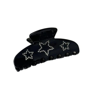 Zircon Five Star Large Hairgrips Crystal Hair Clip Ponytail Holder