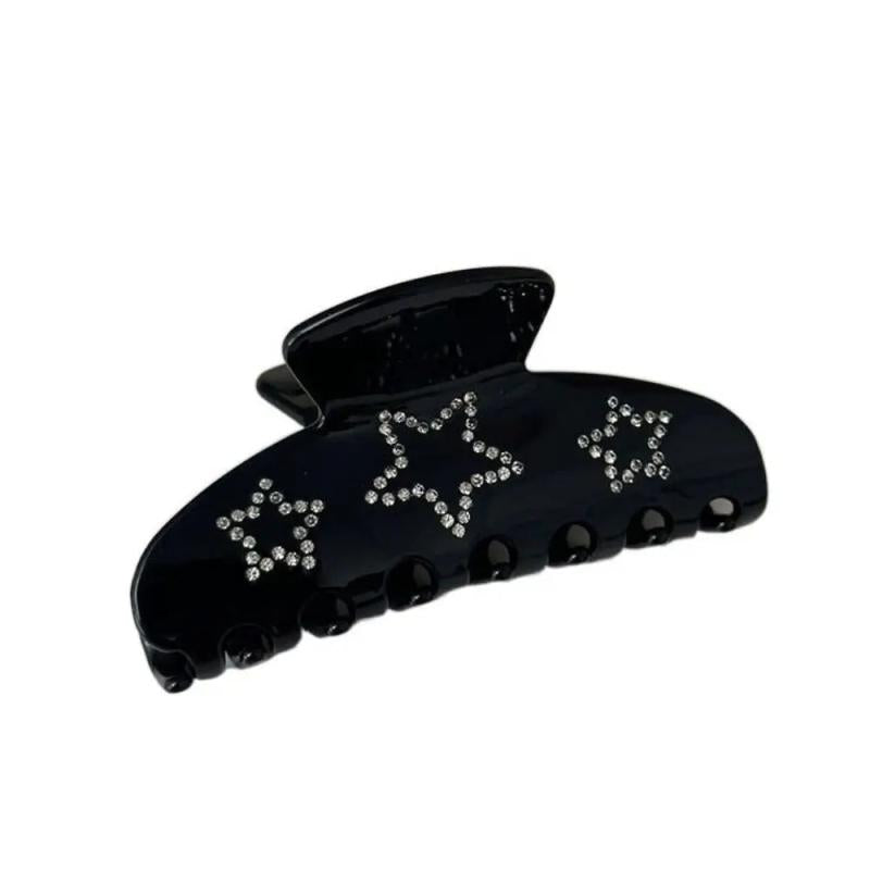 Zircon Five Star Large Hairgrips Crystal Hair Clip Ponytail Holder