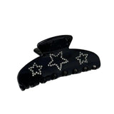 Zircon Five Star Large Hairgrips Crystal Hair Clip Ponytail Holder