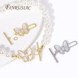 18K Butterfly Toggle Clasp Zircon OT Clasp DIY Jewelry Crafts