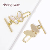 18K Butterfly Toggle Clasp Zircon OT Clasp DIY Jewelry Crafts