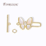 18K Butterfly Toggle Clasp Zircon OT Clasp DIY Jewelry Crafts