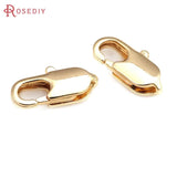 10PCS 18K Brass Lobster Clasps Connect Clasps for DIY Jewelry Making