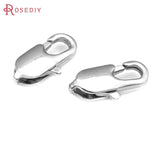 10PCS 18K Brass Lobster Clasps Connect Clasps for DIY Jewelry Making