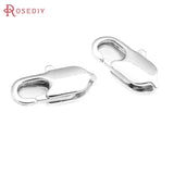 10PCS 18K Brass Lobster Clasps Connect Clasps for DIY Jewelry Making