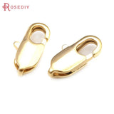 10PCS 18K Brass Lobster Clasps Connect Clasps for DIY Jewelry Making