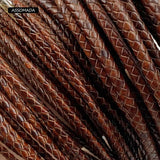 ASSOMADA Leather Cord For Jewelry Making Braided Rope Necklace Brown