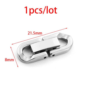 Cuban Chain Clasp Stainless Steel Buckle DIY Necklace Bracelet Finding
