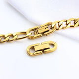 Cuban Chain Clasp Stainless Steel Buckle DIY Necklace Bracelet Finding
