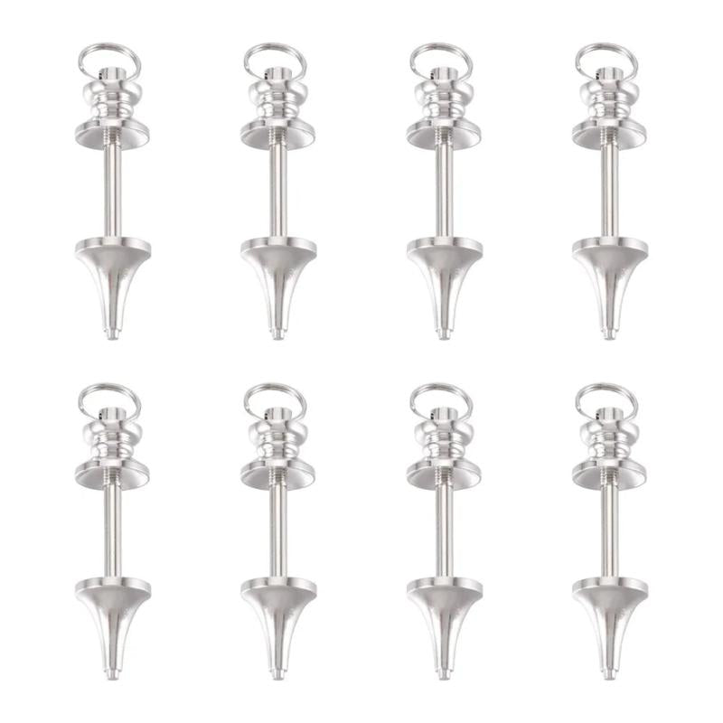 10 Set Blank Screw Pendulum Pendants Pinch Bails Platinum 42x12mm