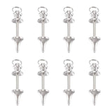 10 Set Blank Screw Pendulum Pendants Pinch Bails Platinum 42x12mm