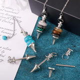 10 Set Blank Screw Pendulum Pendants Pinch Bails Platinum 42x12mm