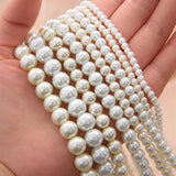 Colorful Round Glass Pearl Loose Beads DIY String Necklace Jewelry Accessories