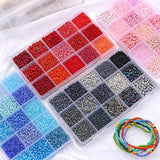 15-Piece Multi-Color Glass Bead Set for DIY Bracelet Necklace Making
