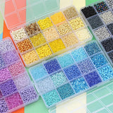 15-Piece Multi-Color Glass Bead Set for DIY Bracelet Necklace Making