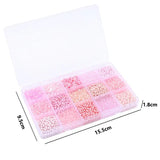 15-Piece Multi-Color Glass Bead Set for DIY Bracelet Necklace Making