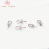 20PCS 2.8x6.5MM 24K Plated Brass Pearl Bead Caps Connect Charms Jewelry Findings