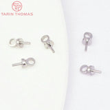 20PCS 2.8x6.5MM 24K Plated Brass Pearl Bead Caps Connect Charms Jewelry Findings