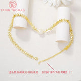 6MM 24K Brass Wheat Necklace Chain 1 Meter DIY Jewelry Findings