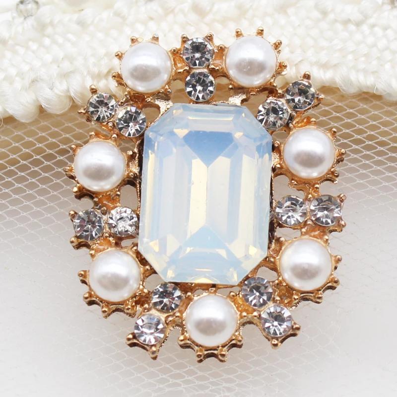 Resin Water Diamond Pearl Jewelry DIY Wedding Decoration 5Pcs