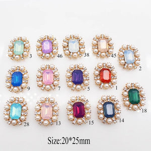Resin Water Diamond Pearl Jewelry DIY Wedding Decoration 5Pcs