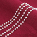 2m Stainless Steel 4mm Pearl Chains for DIY Eyeglasses Necklace