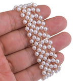 2m Stainless Steel 4mm Pearl Chains for DIY Eyeglasses Necklace