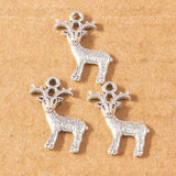 20pcs Christmas Tree Charms Elk Snowman Pendants for DIY X'mas Jewelry Making
