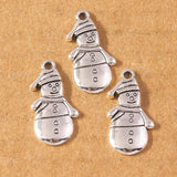 20pcs Christmas Tree Charms Elk Snowman Pendants for DIY X'mas Jewelry Making