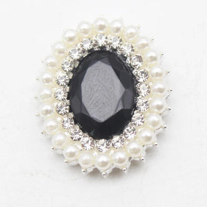 10pcs 20 * 25MM Oval Acrylic Alloy Rhinestone Jewelry DIY Accessories