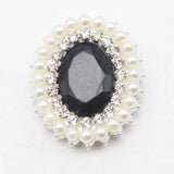 10pcs 20 * 25MM Oval Acrylic Alloy Rhinestone Jewelry DIY Accessories
