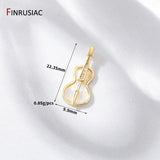 14K Plated Brass Zircon Shell Charms For DIY Jewelry Making