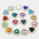 10PCS Love Type Hollow Metal Water Diamond Pearl for Clothing Wedding Hair