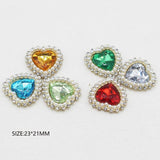 10PCS Love Type Hollow Metal Water Diamond Pearl for Clothing Wedding Hair