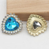 10PCS Love Type Hollow Metal Water Diamond Pearl for Clothing Wedding Hair