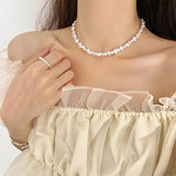 Baroque Pearl Necklace Niche Collarbone Chain Women Daily Accessories