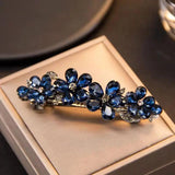 Crystal Flower Spring Hair Clip Vintage Rhinestone Top Clip Mom Hair Accessories