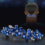 Crystal Flower Spring Hair Clip Vintage Rhinestone Top Clip Mom Hair Accessories