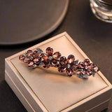 Crystal Flower Spring Hair Clip Vintage Rhinestone Top Clip Mom Hair Accessories