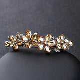 Crystal Flower Spring Hair Clip Vintage Rhinestone Top Clip Mom Hair Accessories