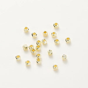 20pcs 18K Plated Cut Flower Beads for DIY Jewelry Findings