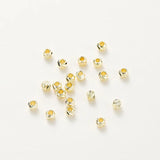 20pcs 18K Plated Cut Flower Beads for DIY Jewelry Findings