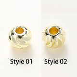 20pcs 18K Plated Cut Flower Beads for DIY Jewelry Findings