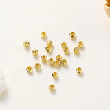 20pcs 18K Plated Cut Flower Beads for DIY Jewelry Findings