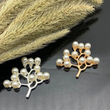 10pcs Gold/Silver Alloy Branch Decorations DIY Pearl Embellishments