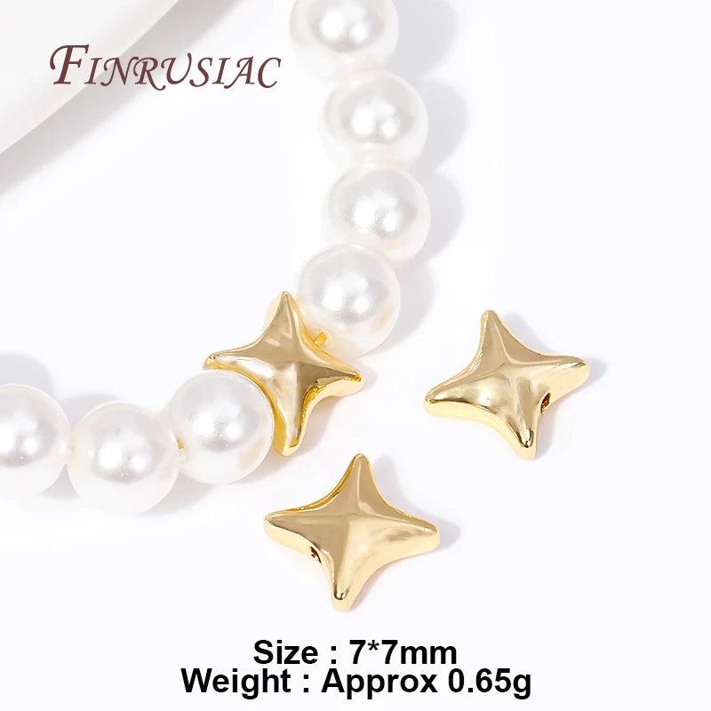 18K Plated Spacer Beads for Pearl Necklace Making