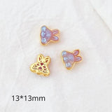 2 Matte Zirconium Bead Butterfly Rabbit Pendant DIY Beading