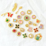 2 Matte Zirconium Bead Butterfly Rabbit Pendant DIY Beading